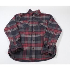 Jachs Flannel Shirt Mens S Red Heritage Plaid Button Down Long Sleeve Cotton